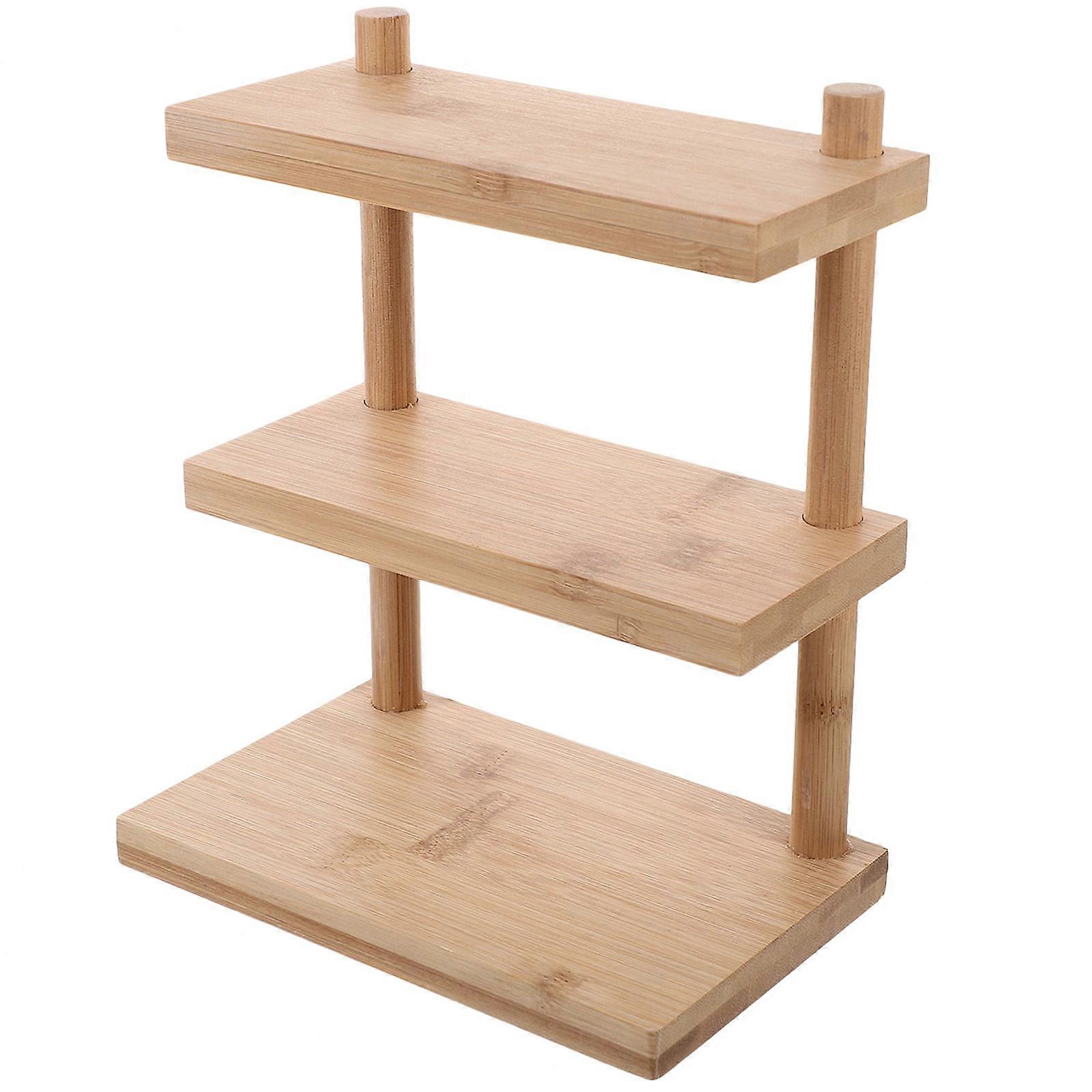 Bamboo Sunglasses Display Stand Holder for Storage Use with 3Pcs