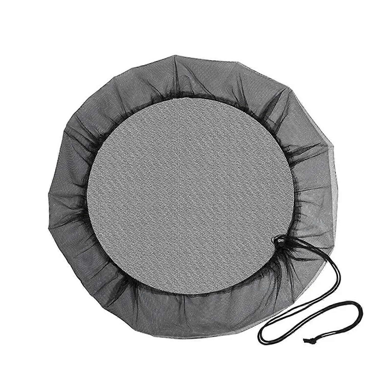 Rain Barrel Cover with Adjustable Drawstring, Debris Protection Mesh Net for Water Tank 60cm