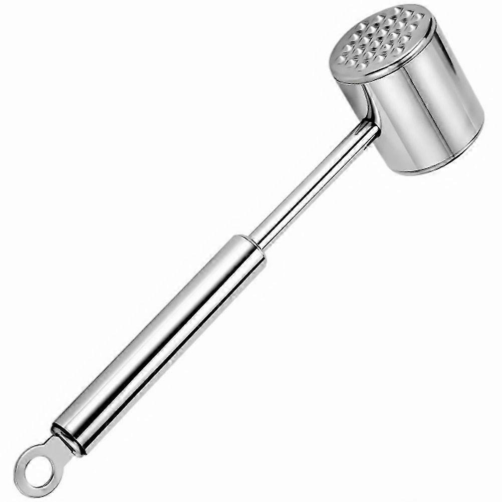 Stainless Steel Meat Hammer Kitchen Tool Meat Tenderizing Long Handle Design 1Pack