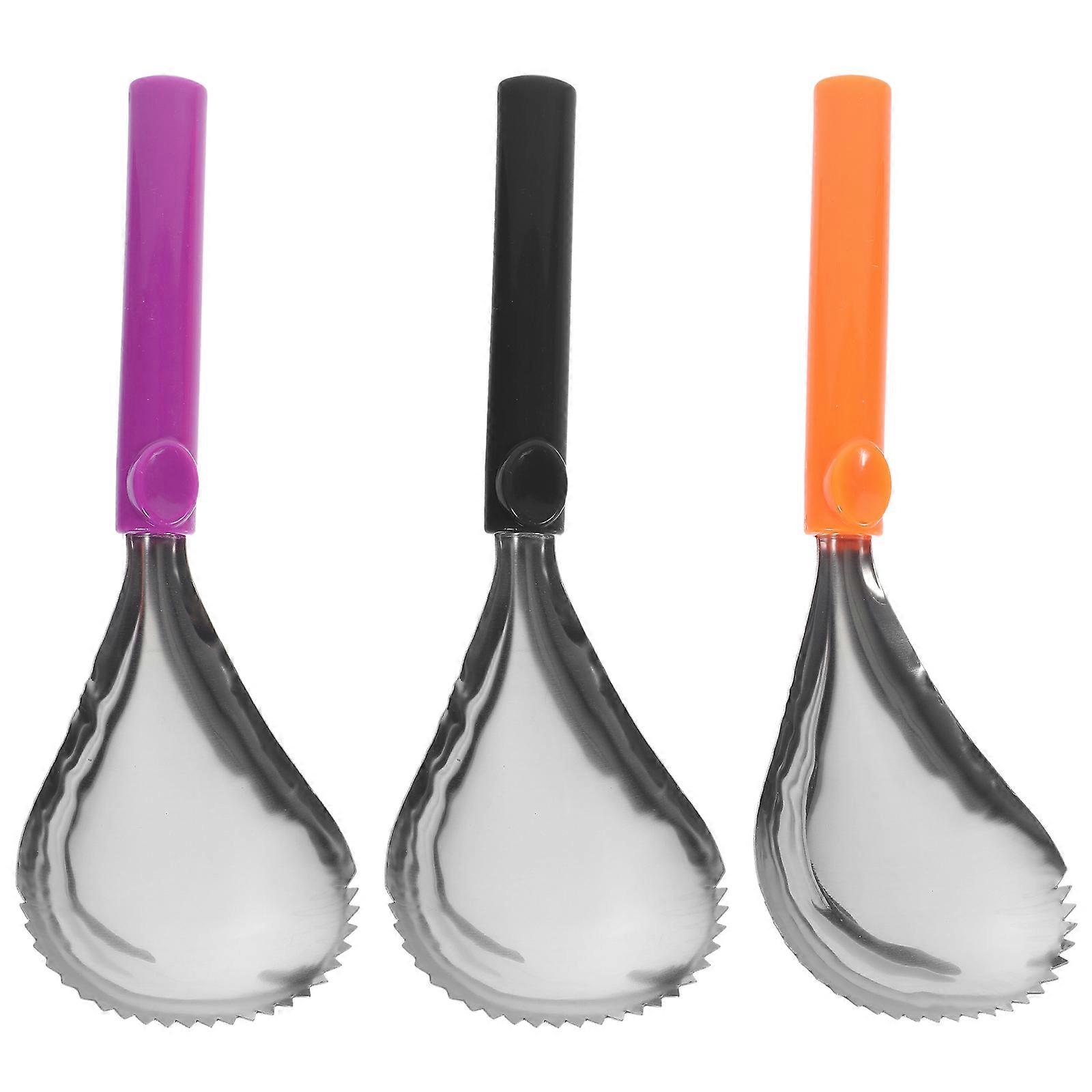 Pumpkin Corer Scoop Rust Resistance Easy To Clean Pointed Side Teeth 3Pcs