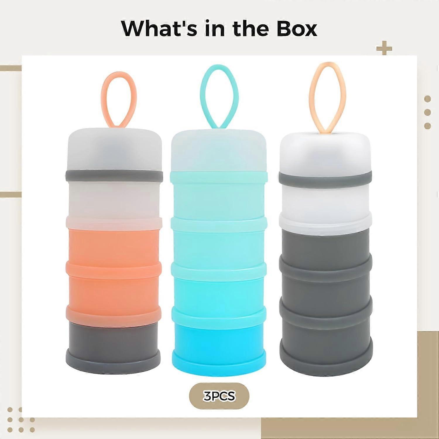 Protein Powder Container FourLayer Large Capacity Stackable Snack Storage for Gym and Travel