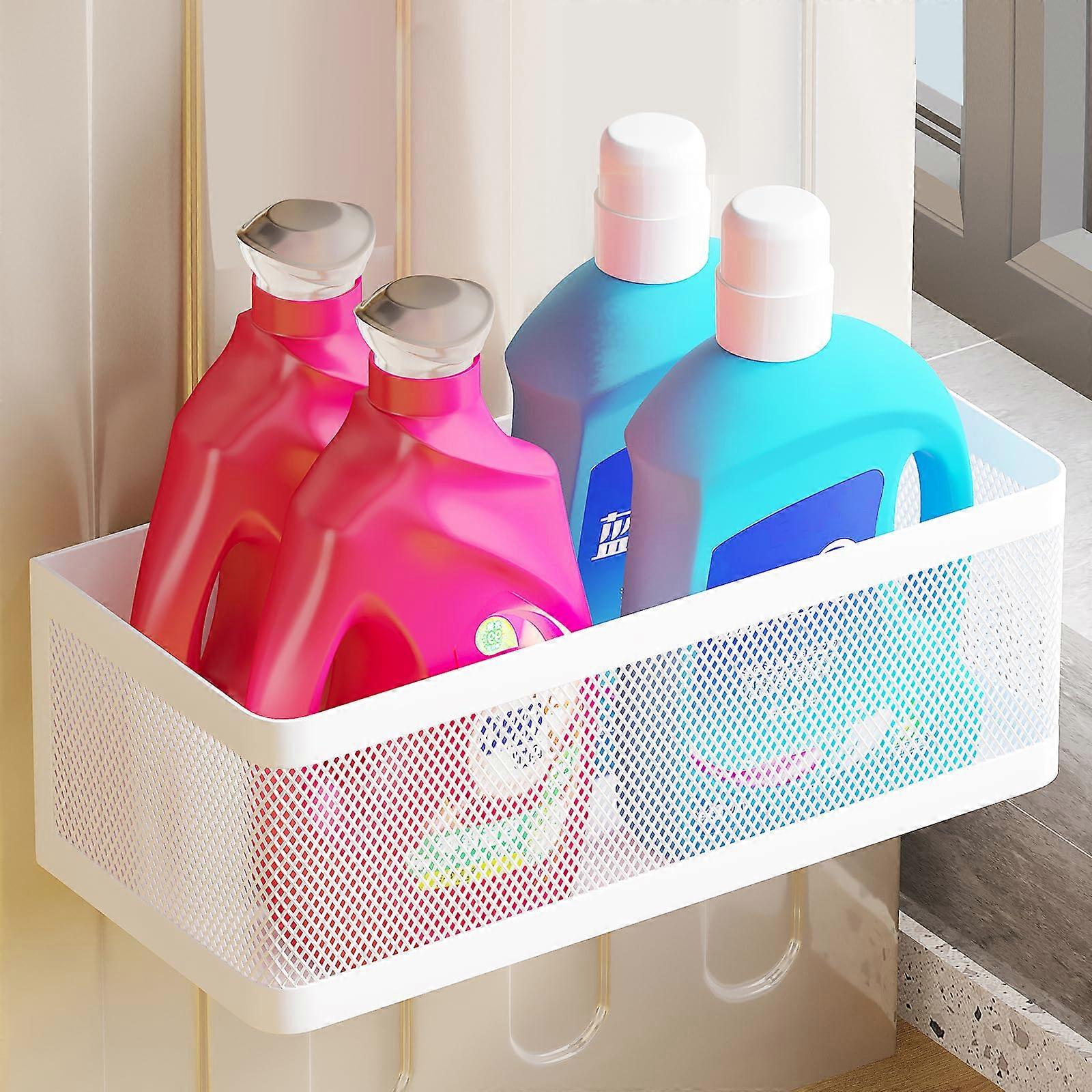 Magnetic Storage Shelf for Fridge and Washing Machine, Strong Hold, Rustproof, Large Capacity, White