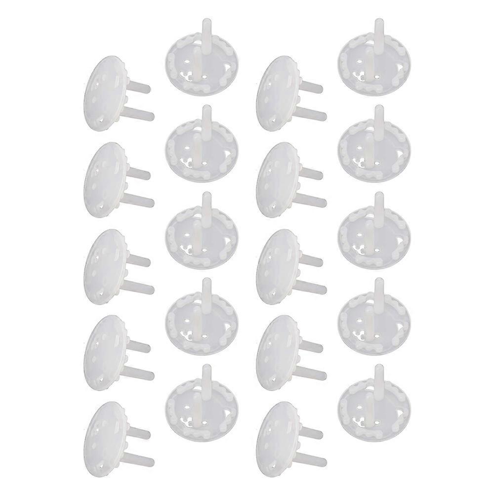 Safety Outlet Caps 20Pcs Baby Proofing Wall Socket Protector White Simple But Practical Design Prevent Electrical Shocks