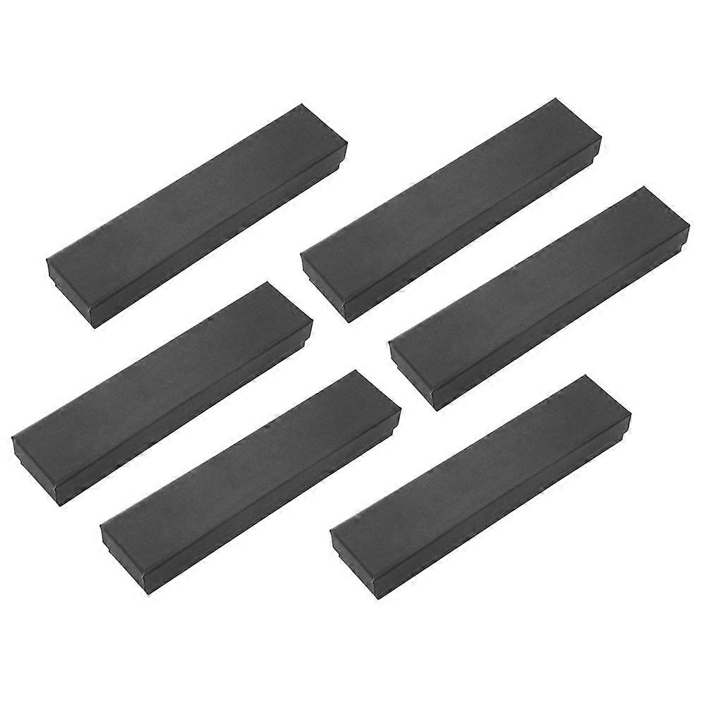 Jewelry Box For Watches Watch Bracelet Storage Case Chic Design Rectangular Black 6Pcs Dustproof