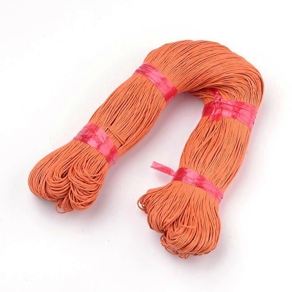 Waxed Cotton Cord Dark Orange 1mm about 360yard/bundle(330m/bundle)