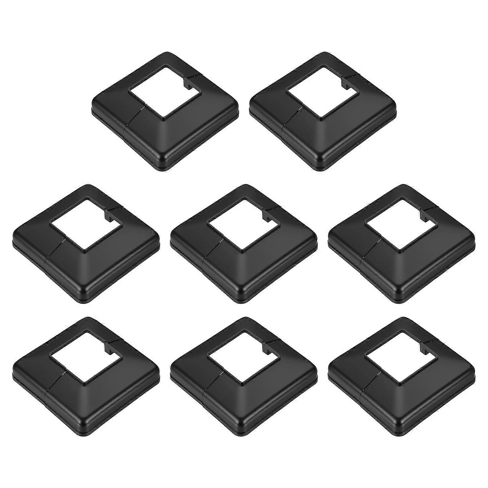 2x2 Inch Split Vinyl Post Base Cover Black Deck Post Skirt Waterproof FadeResistant 4pcs