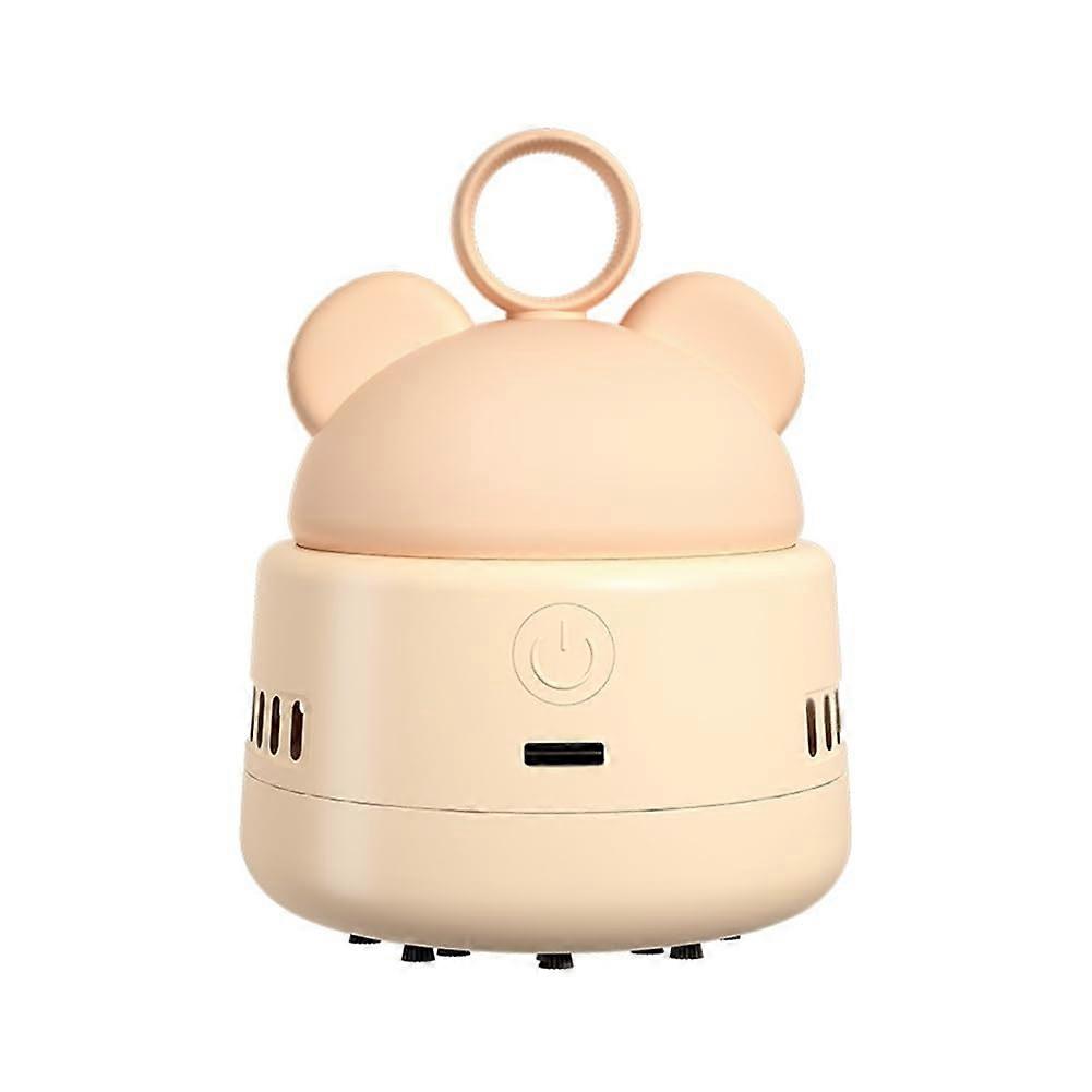 Mini Bear Shaped Desktop Vacuum Cleaner USB Powered for Quick Crumb Removal and Low Noise Use