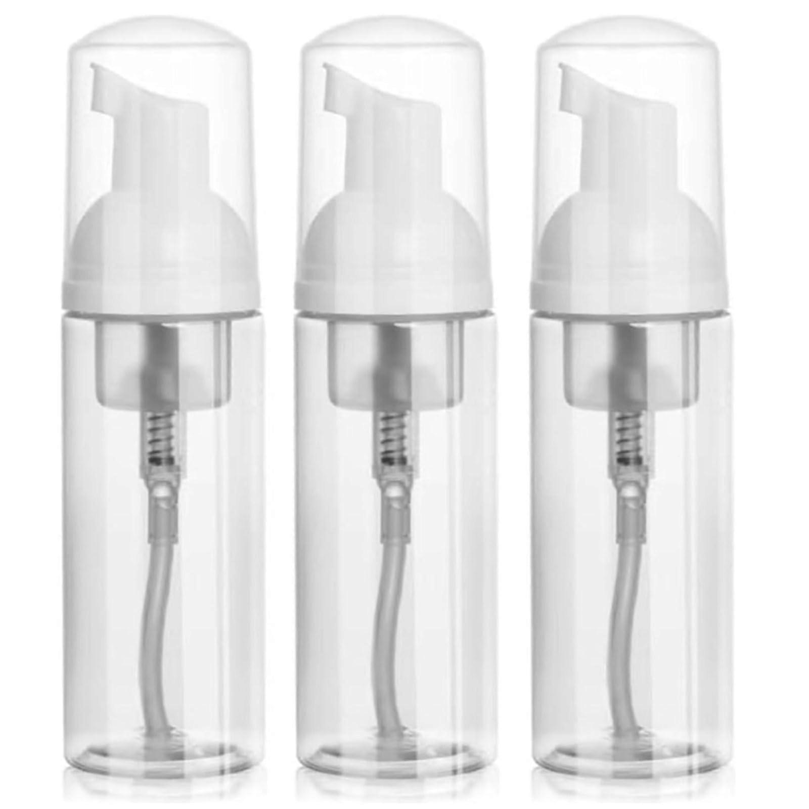 3 Pack 60ml Foaming Soap Dispenser Travel Refillable Clear Bottle Leak Mini Pump Containers