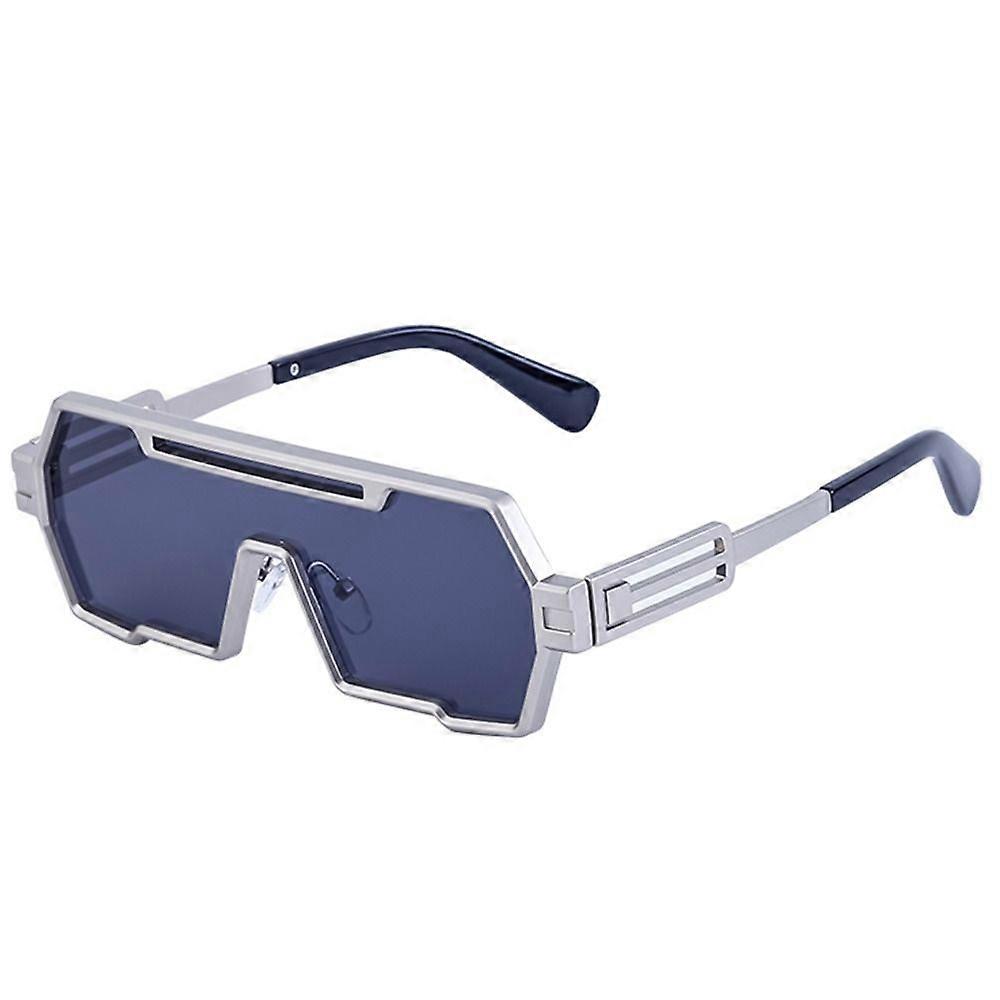 Oversized Steampunk One-Piece Sunglasses Men Big Frame Luxury Brand Punk Sun Glasses for Male Vintage Square Eyewear Shade