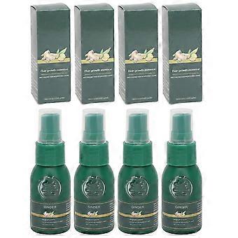 SQLX Nowy 4-częściowy spray do wzrostu włosów z ekstraktem z imbiru, odżywczy, regenerujący i wzmacniający, serum 30 ml dla mężczyzn i kobiet, Hongkong