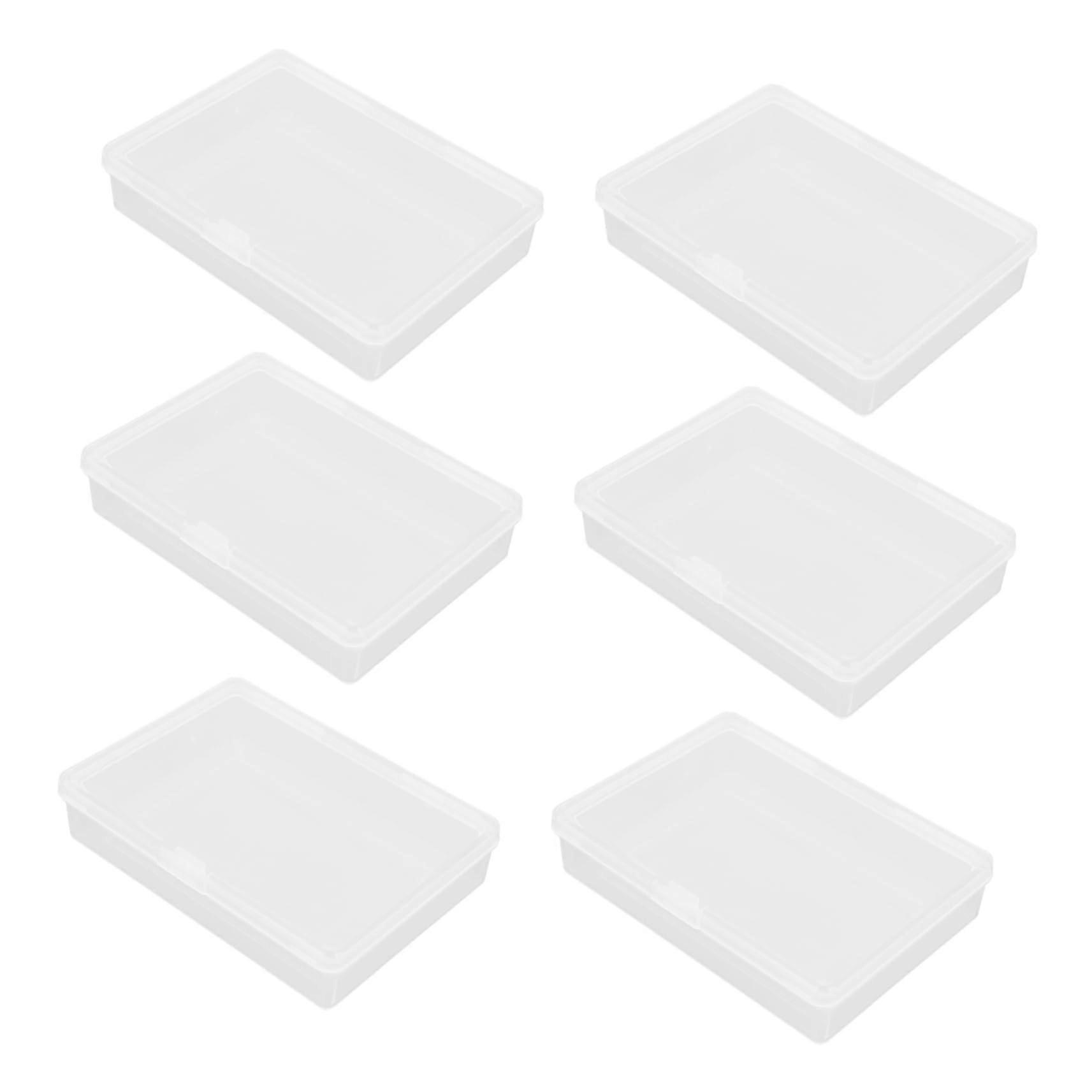 Card Storage Box Set with Clear View Design, PP Plastic Trading Card Organizer, 6 Pack Small Container