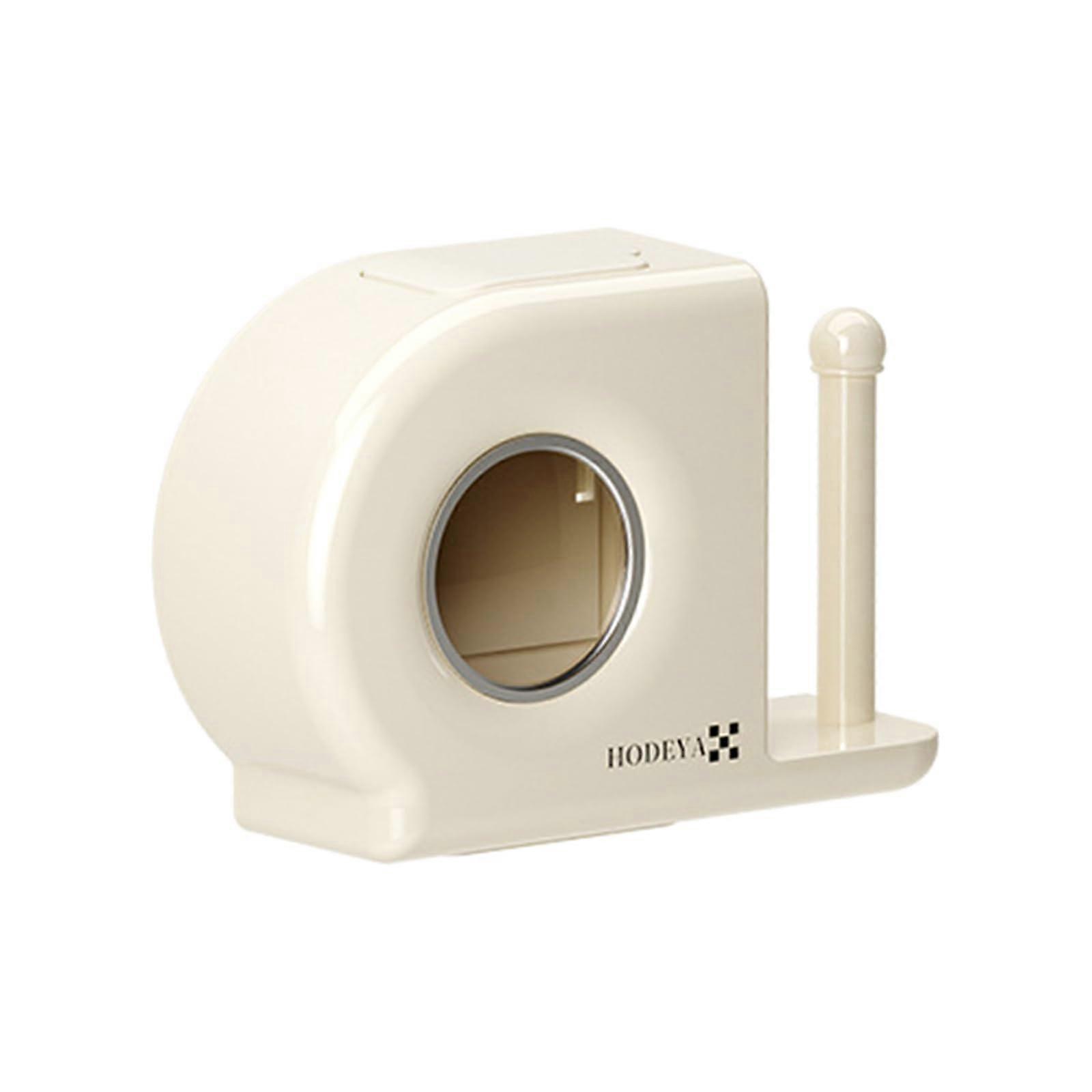 Plastic Wrap Organizer Wall Mounted Dustproof Kitchen Storage Box with PP Wrap Holder