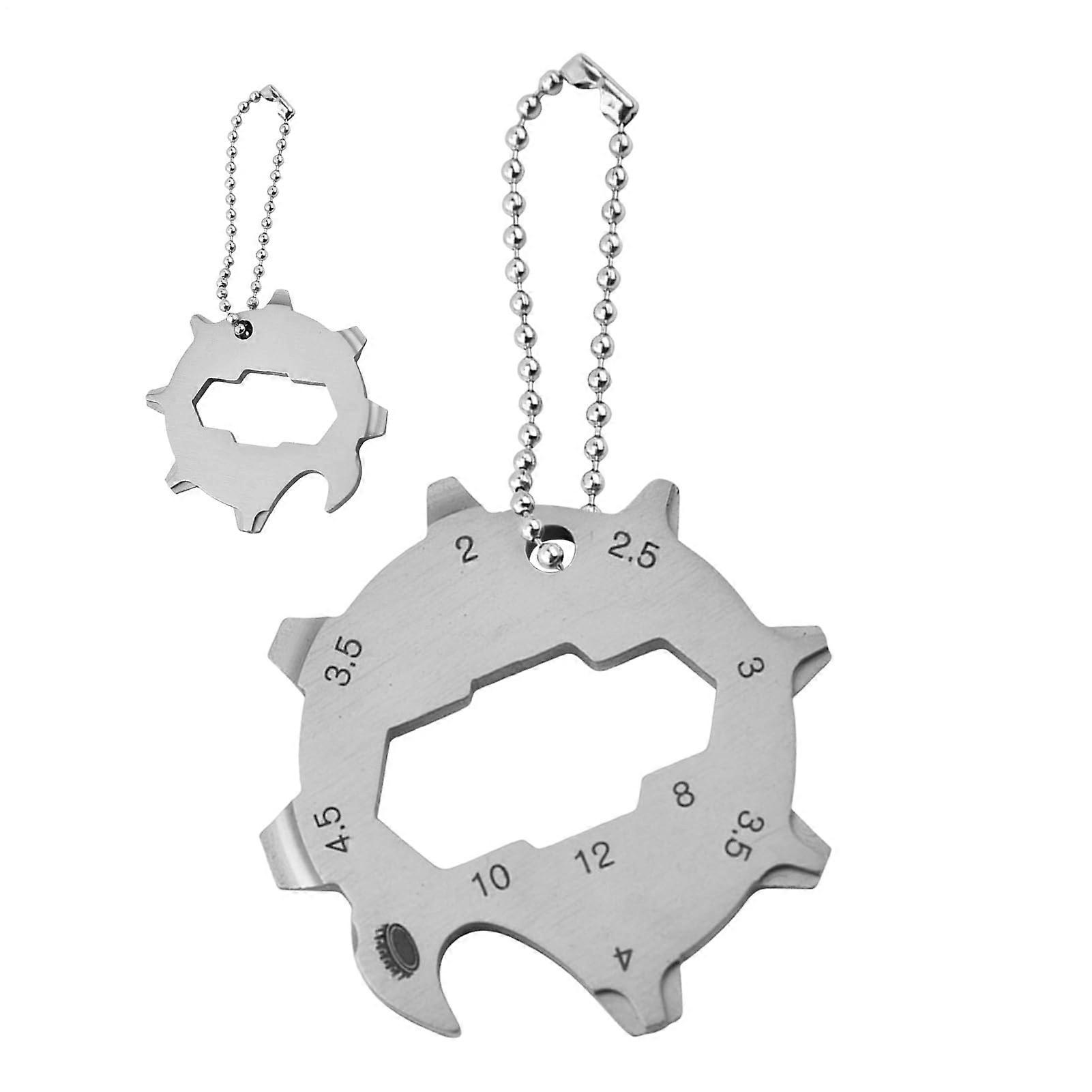 Multifunction Tool with 11 Bit Set and Bottle Opener, Compact Octagonal Keychain for Home and Outdoor Use