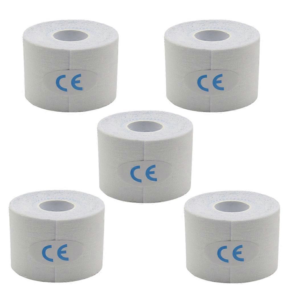 White 5 Pcs 5cmx5cm Elastic Bandage, Sports Tape,Patch, Muscle Patch