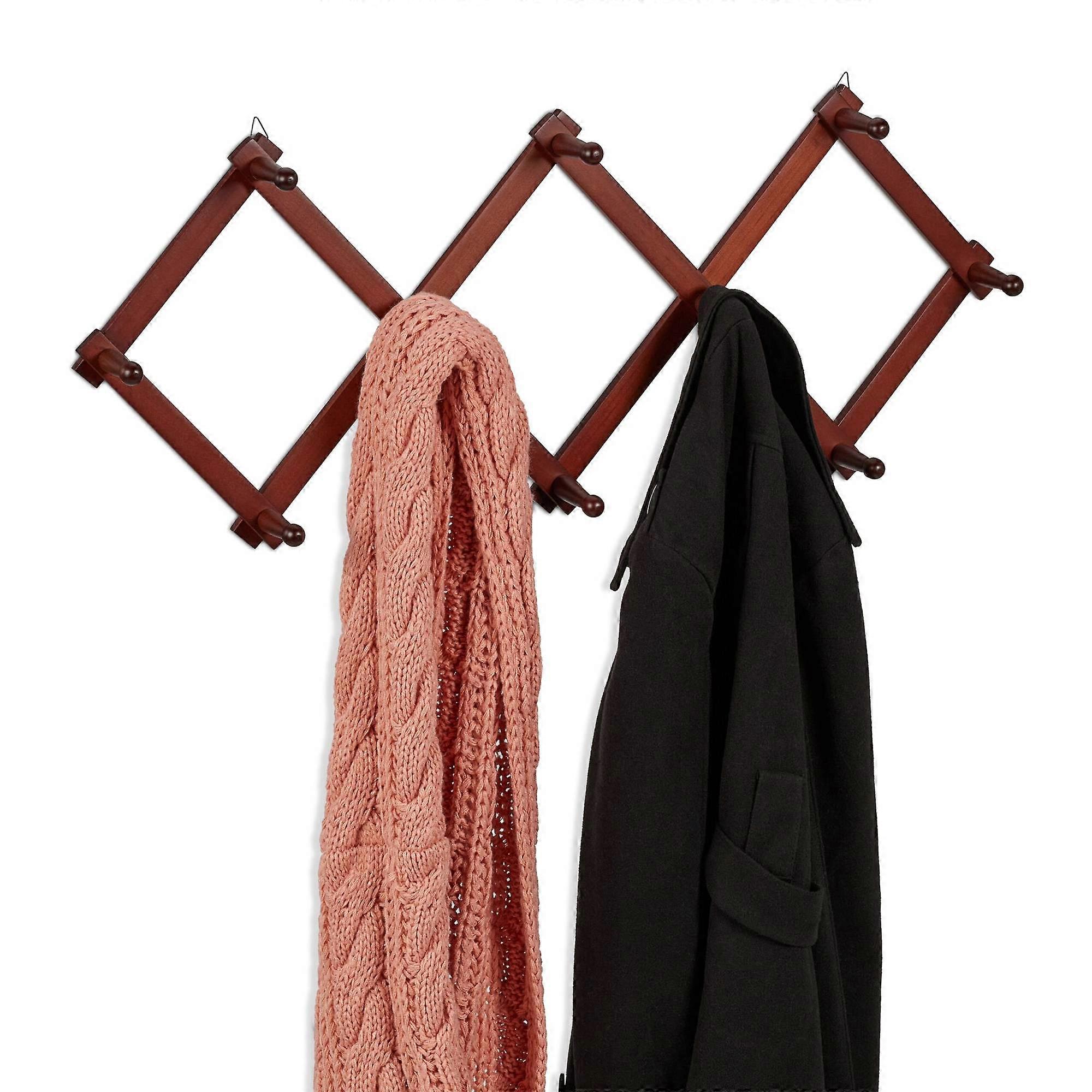 Retractable wooden wall hanger