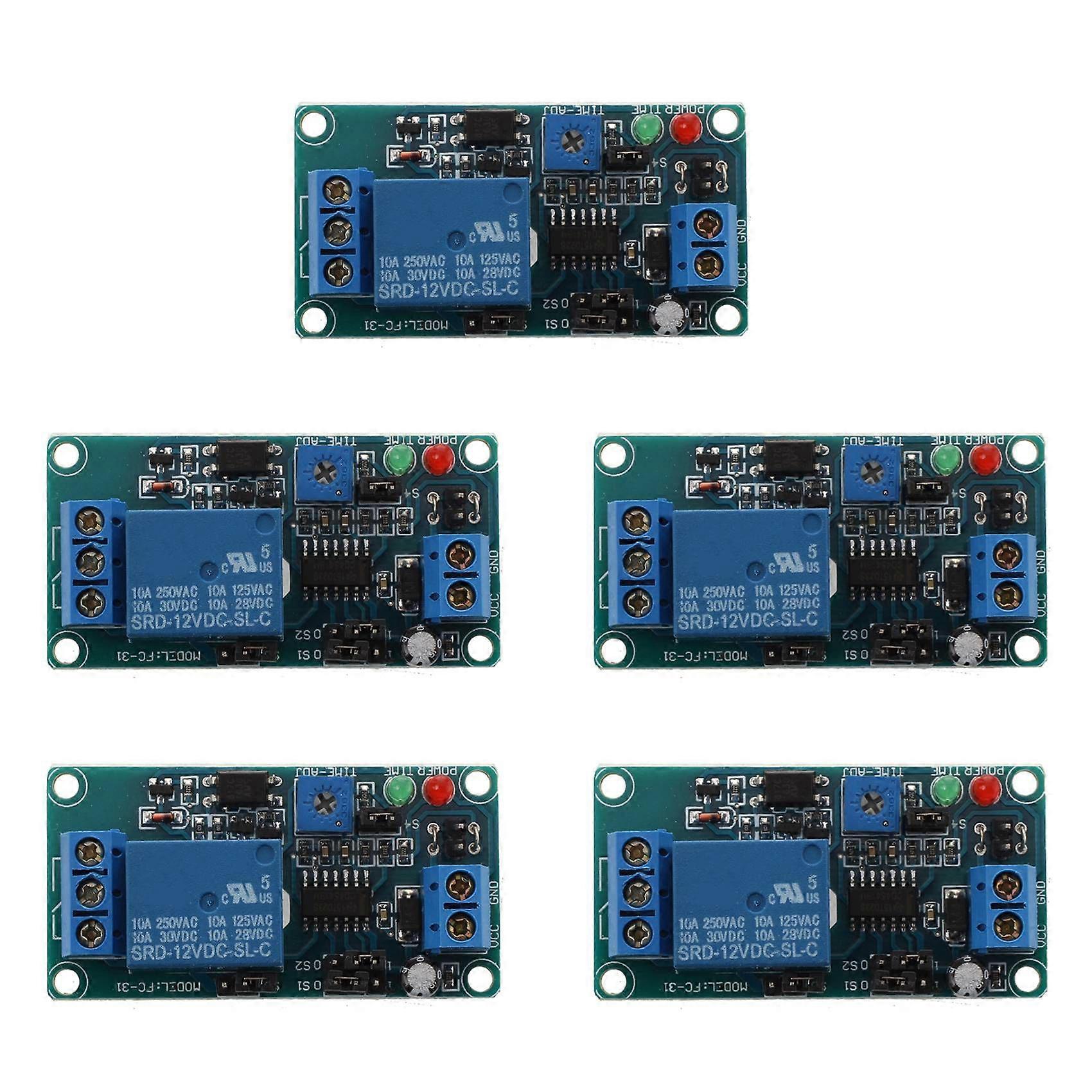 5X SRD-12VDC-SL-C NC Timer with 12V DC Timing Control