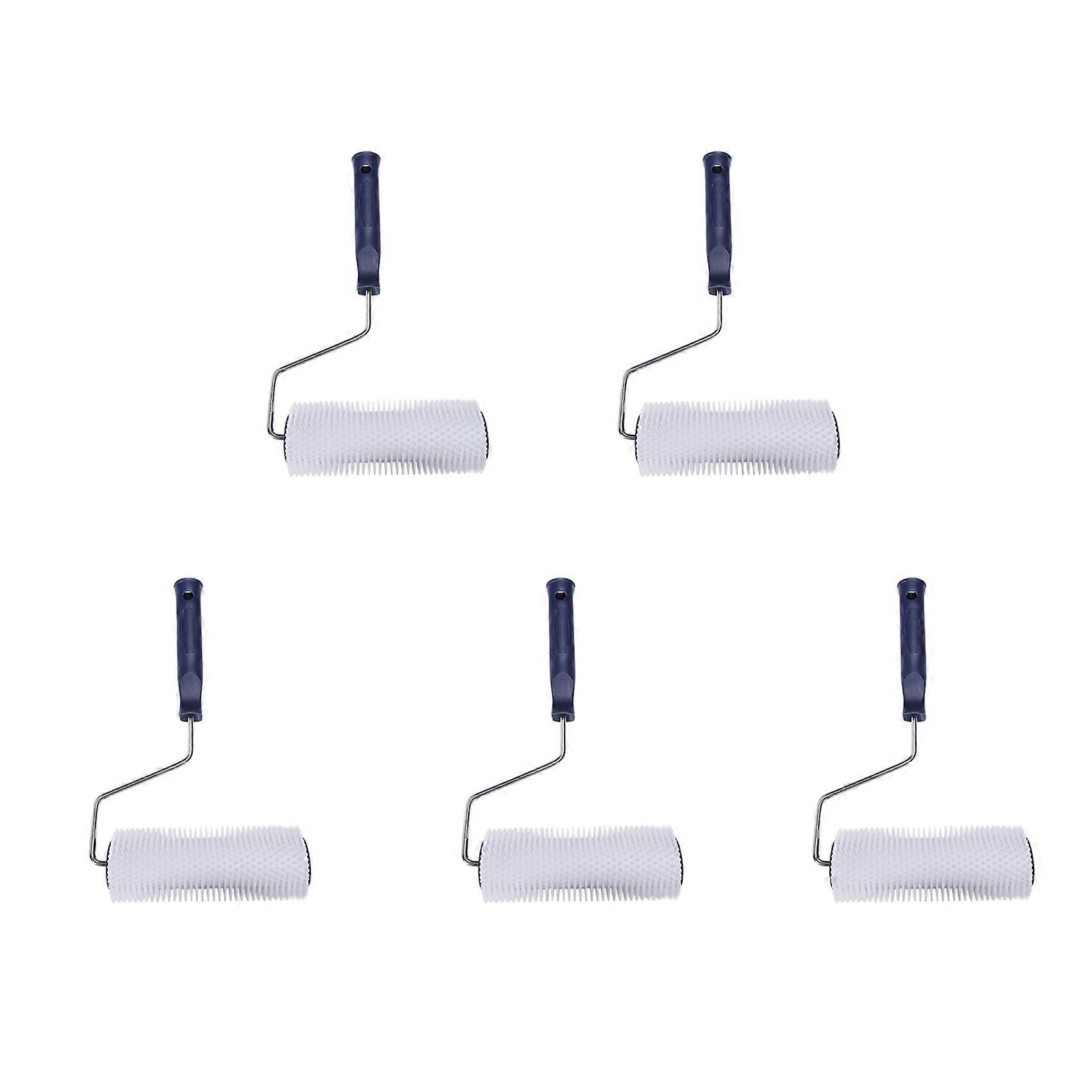 5pcs 7 Inch Plastic Handle Spiked Roller