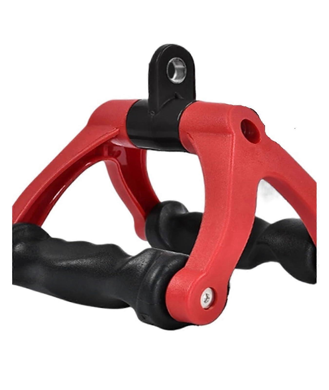 Lat Pull Down Bar VShaped Parallel Grip 360° Rotating Cable Attachment for Home Gym (Red)