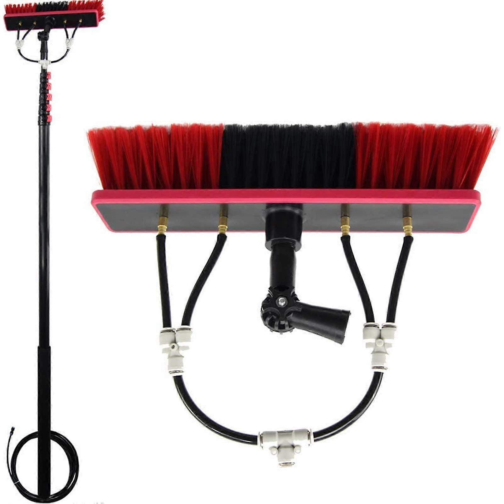 Water Fed Pole with Extendable Telescopic Brush for Window and Solar Panel Cleaning 36FT