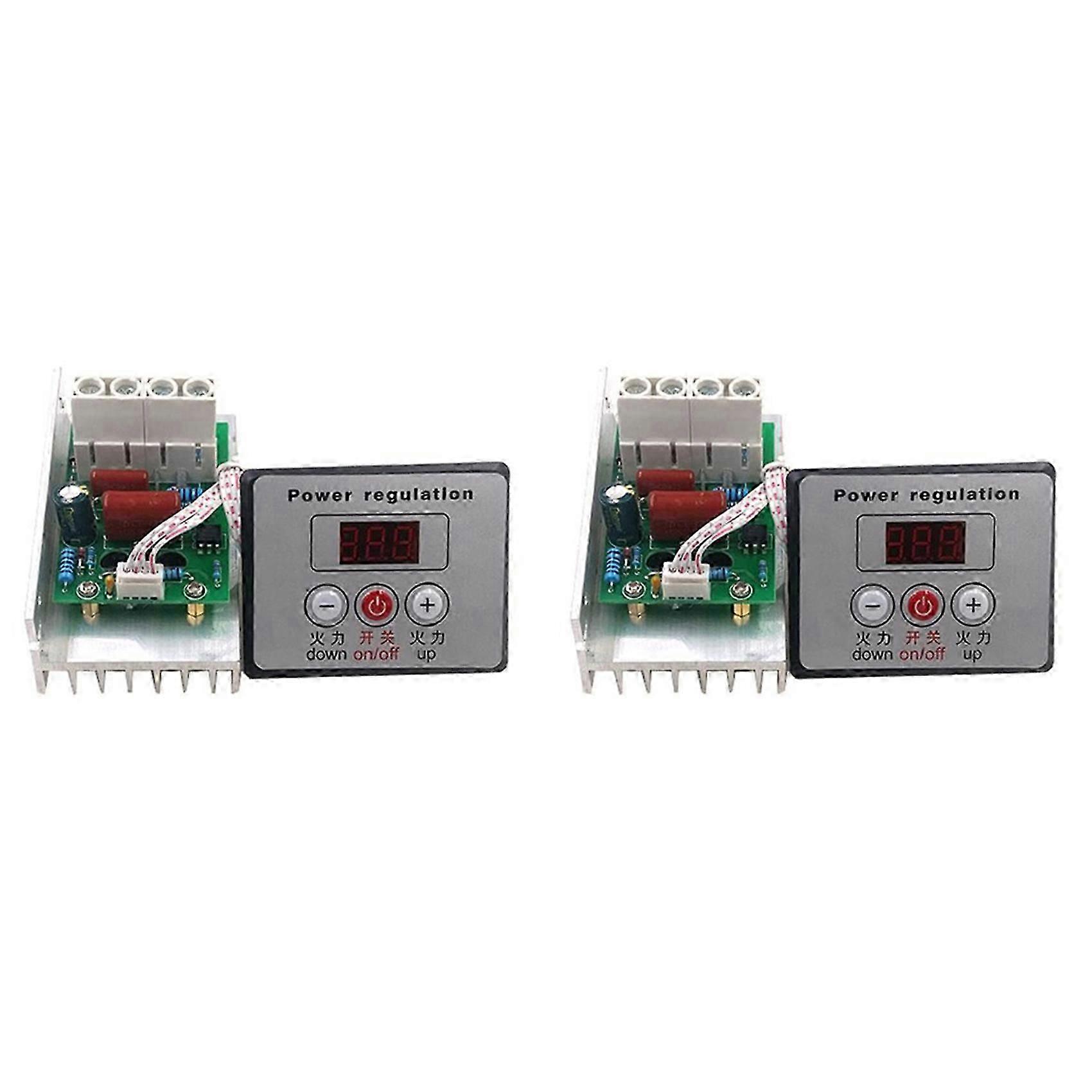2X 10000W Motor Speed Controller High Power AC 220V SCR Voltage Regulator Dimmer Switch Speed Controller,with Switch