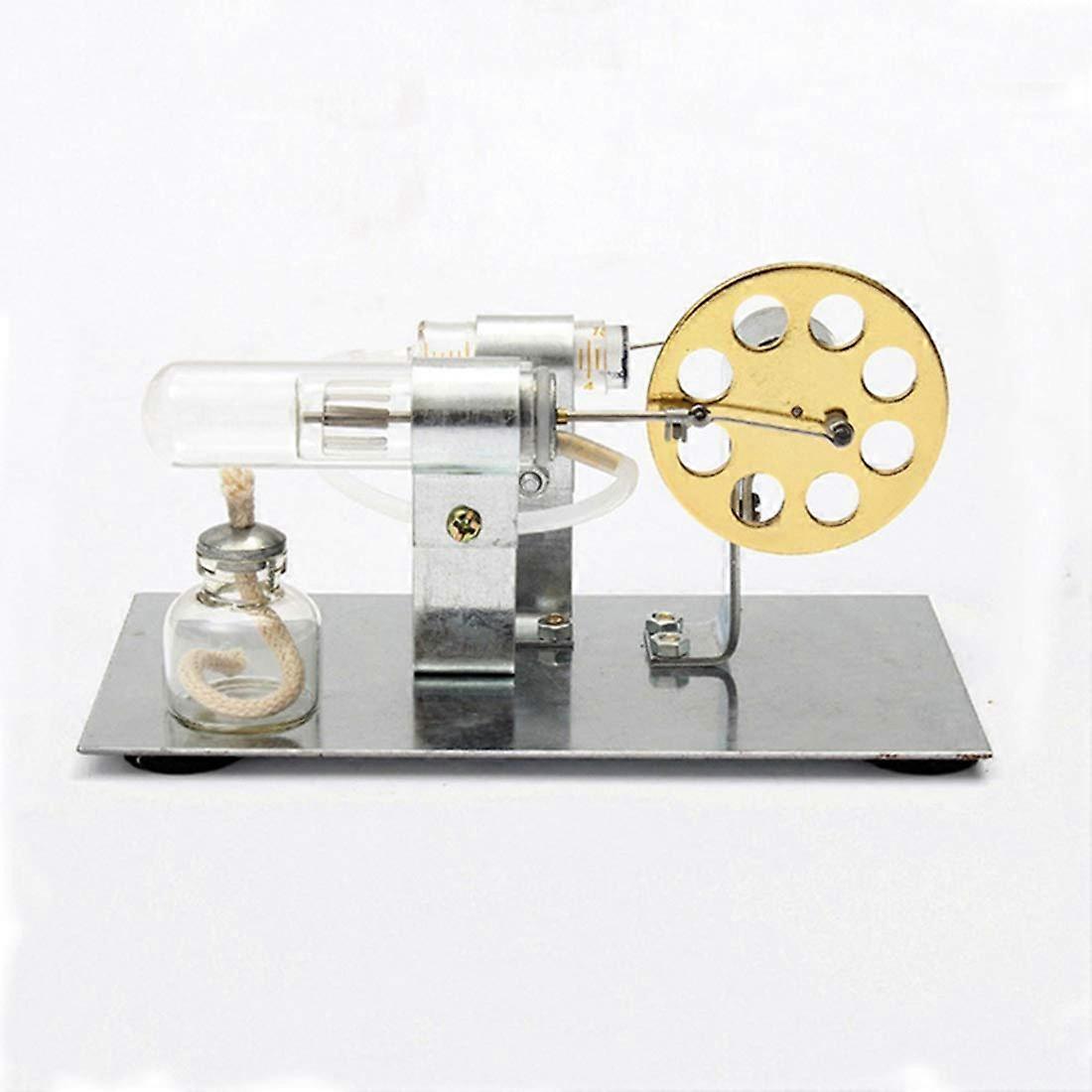 Single Cylinder Aluminum Alloy Stirling Engine Model Kit for STEM Education and Physics Experiments