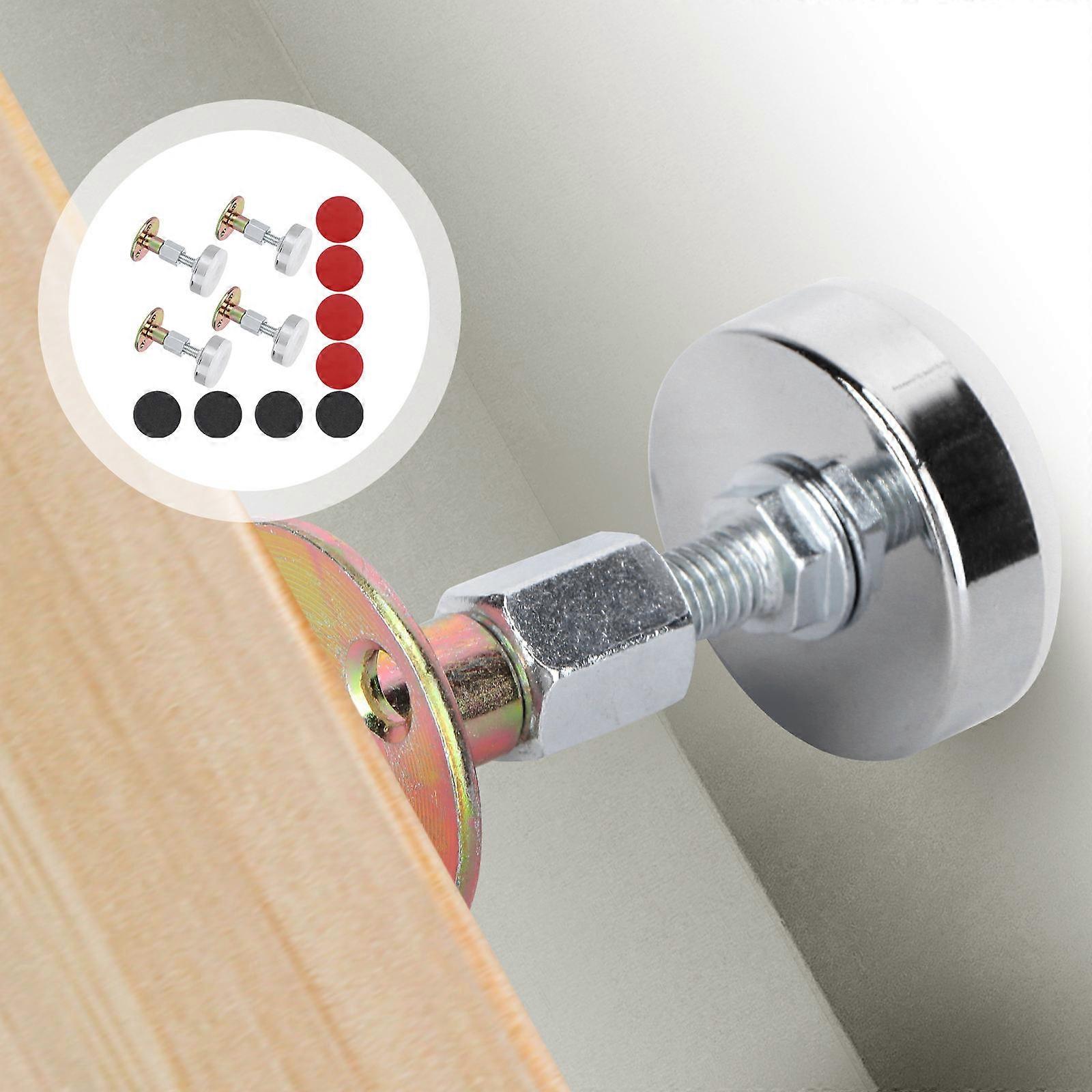 Bedside Fixator Stainless Steel Anti Bed Shaking Tool 4Pcs Self-Adhesive Set