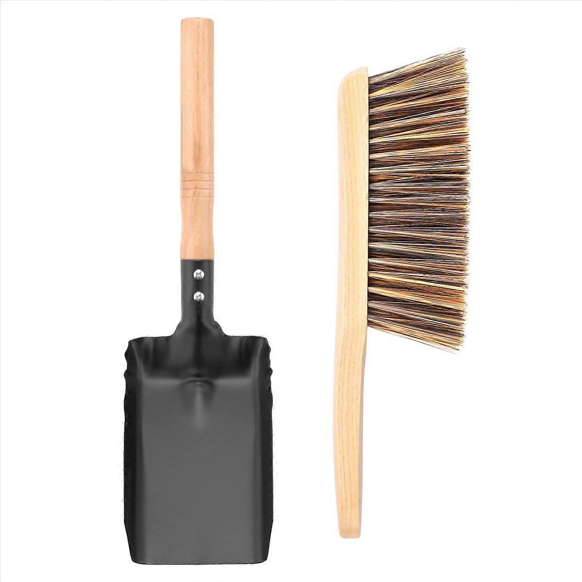 Coal Shovel and Hearth Brush Set, Fireplace Tool Set, Fire Pit Tools