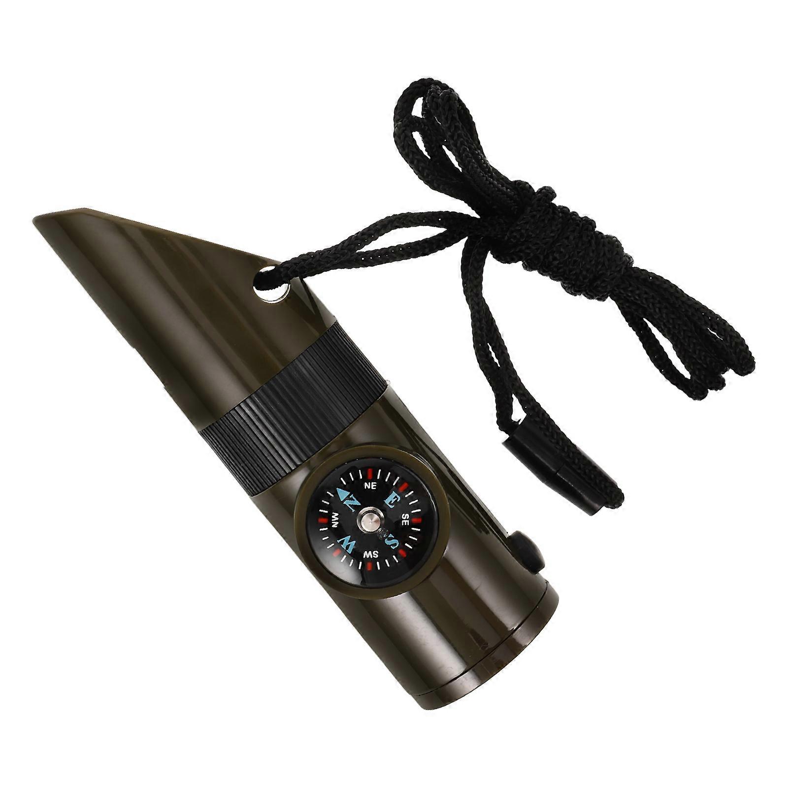 Multi-Functional Survival Whistle with Thermometer for Training Use with Compass