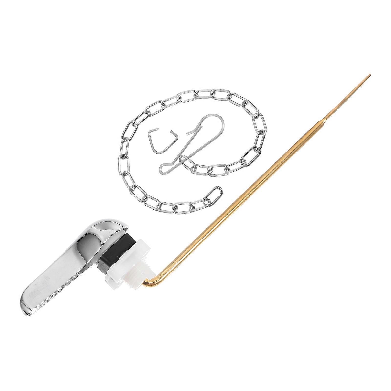 1Set Silver Toilet Flush Lever Handle for Front Mount Toilet Replacement