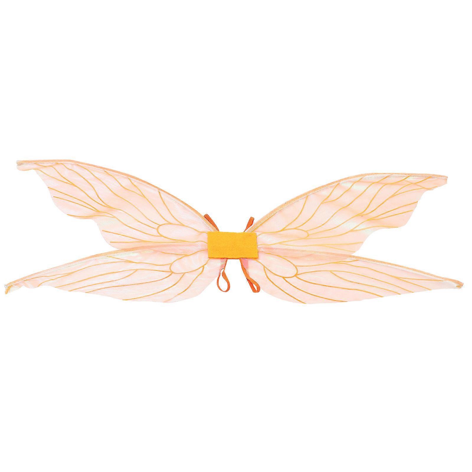 Orange Gauze Wing Adornment for Party Performance
