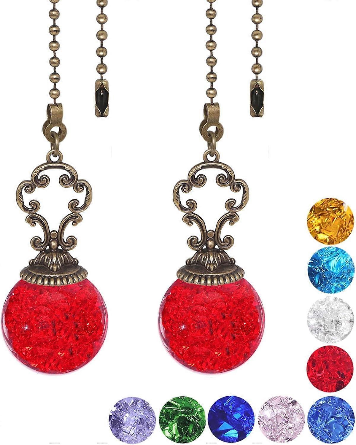 2Pcs Ceiling Fan Pull Chain Light Pull Chain Pull String Light Fixture Ceiling Fan Pull Chain Ornaments, 38cm/14.96inch