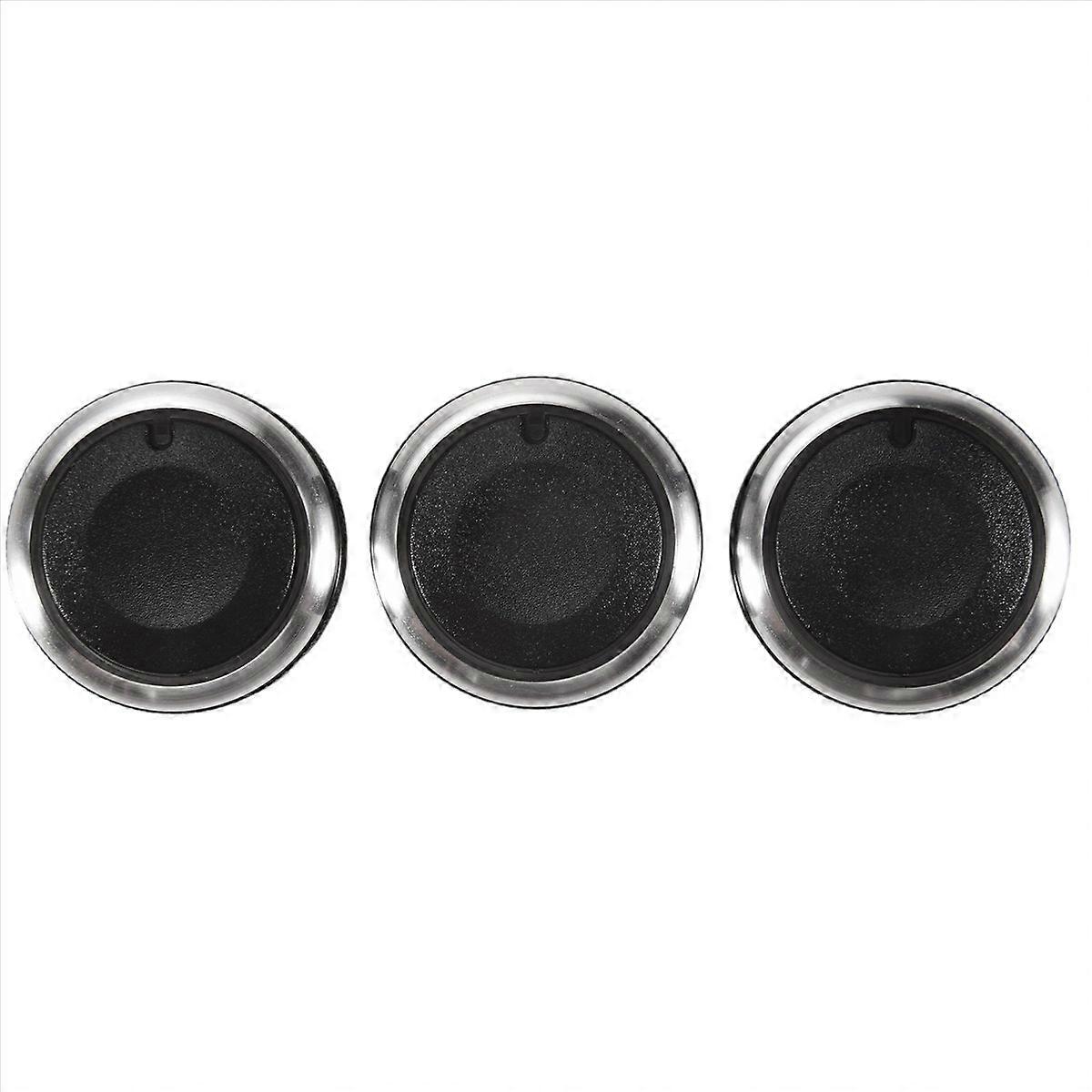 3Pcs AC Switch Knob Air Conditioning Heat Control Knobs Black