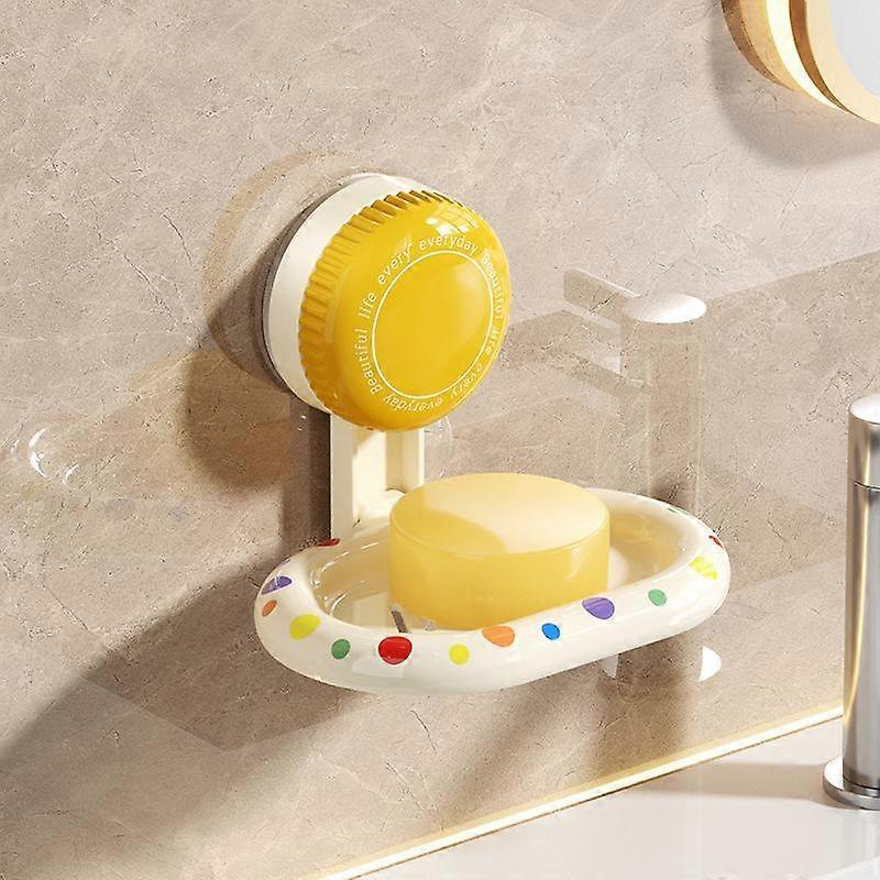 Suction wall - mounted soap box, Double layer, No - drill, Bathroom