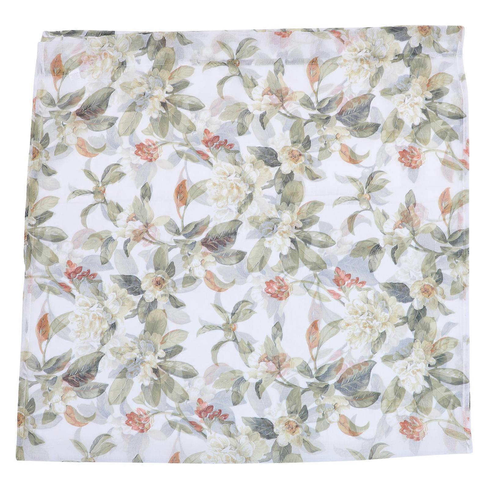 Decorative Sheer Curtain Pear Flower Pattern Function for Window 2Pcs
