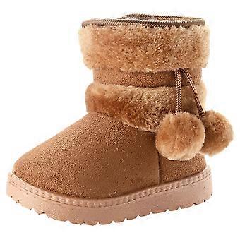 Winterlaarzen voor meisjes, warm, met imitatiebont gevoerd, korte modieuze laarsjes, kinderschoenen in de uitverkoop.