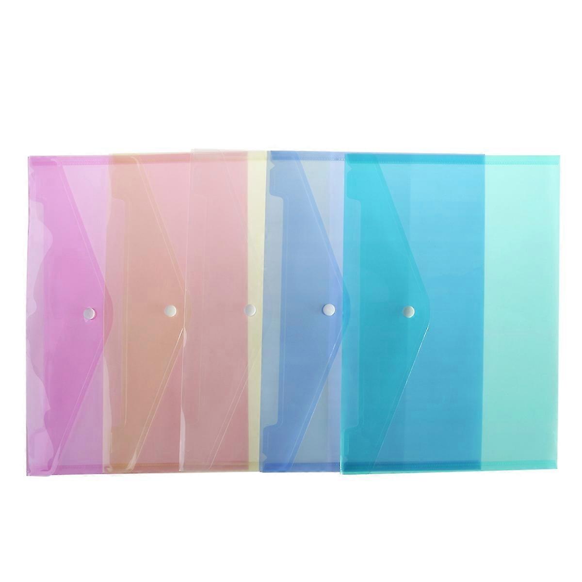 A4 Document Folder with Snap Button Clear Polypropylene Folder 40Pcs