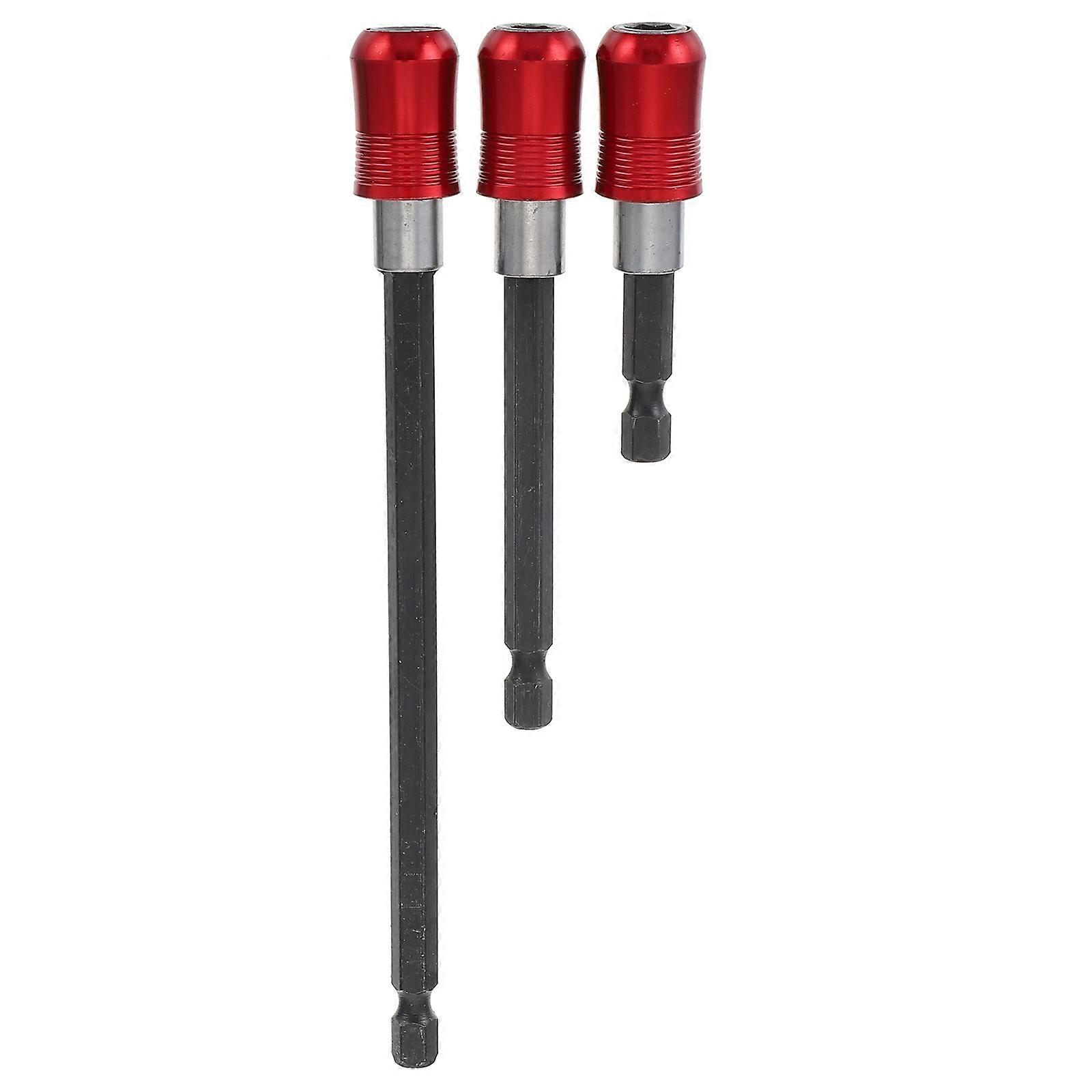 Stainless Steel Bit Holder for Drill Bit 2Sets Red