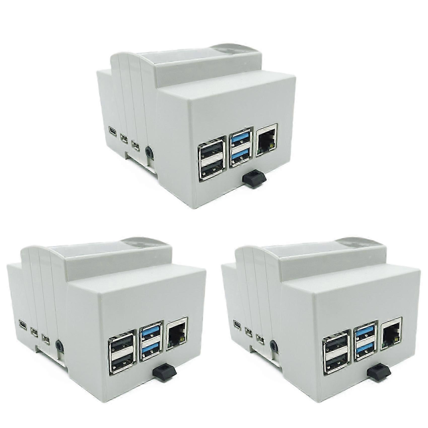 3X compatible with Raspberry Pi 4 Model B ABS Case White Case Protective Case Enclosure compatible with Raspberry Pi 4B