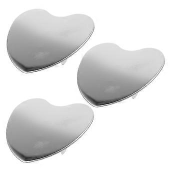 Chemical Makeup Small Mirror Stainless Steel Clear Reflection Palette for Home 3Pcs