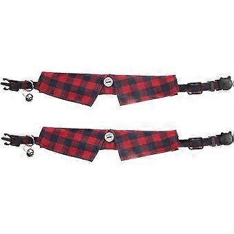Adjustable Cat Collar Small Pet Collar with Bell for 2Pcs Kitten