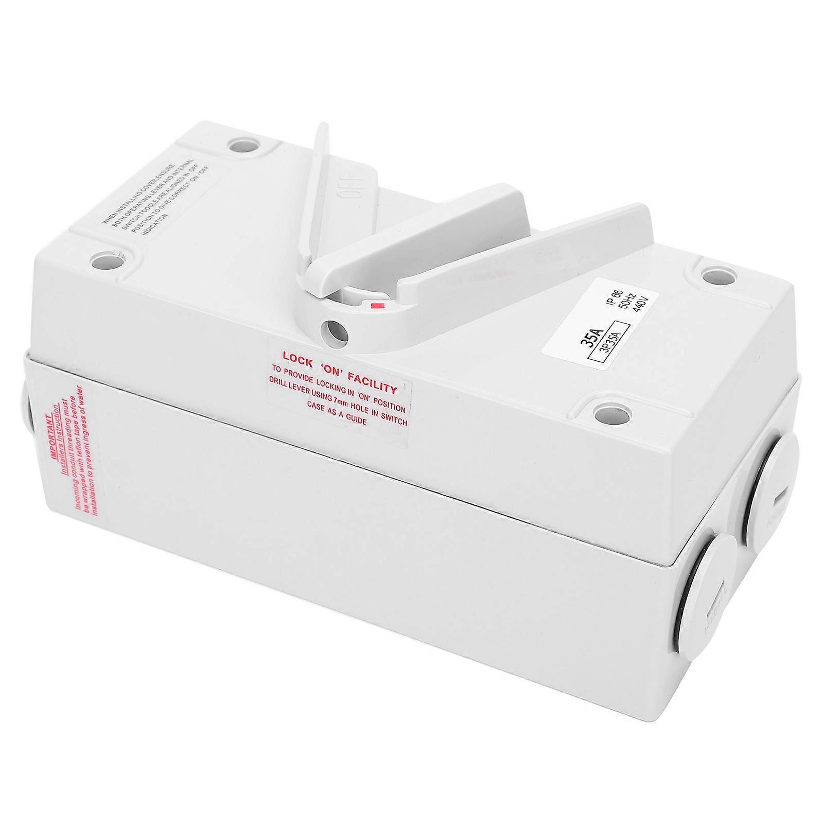 3P Weatherproof Isolating Switch Industrial Dustproof Waterproof Isolator SwitchCF-3P35A