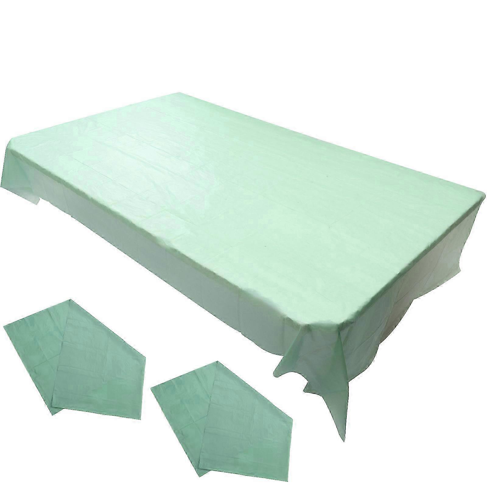 Rectangular Tablecloth Green compatible with Decoration 3Pcs Party Table Covers