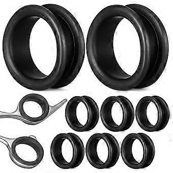 10pcs Scissors Silicone Finger Rings Grooming Scissor Rings Haircutting Styling Scissor Accessory