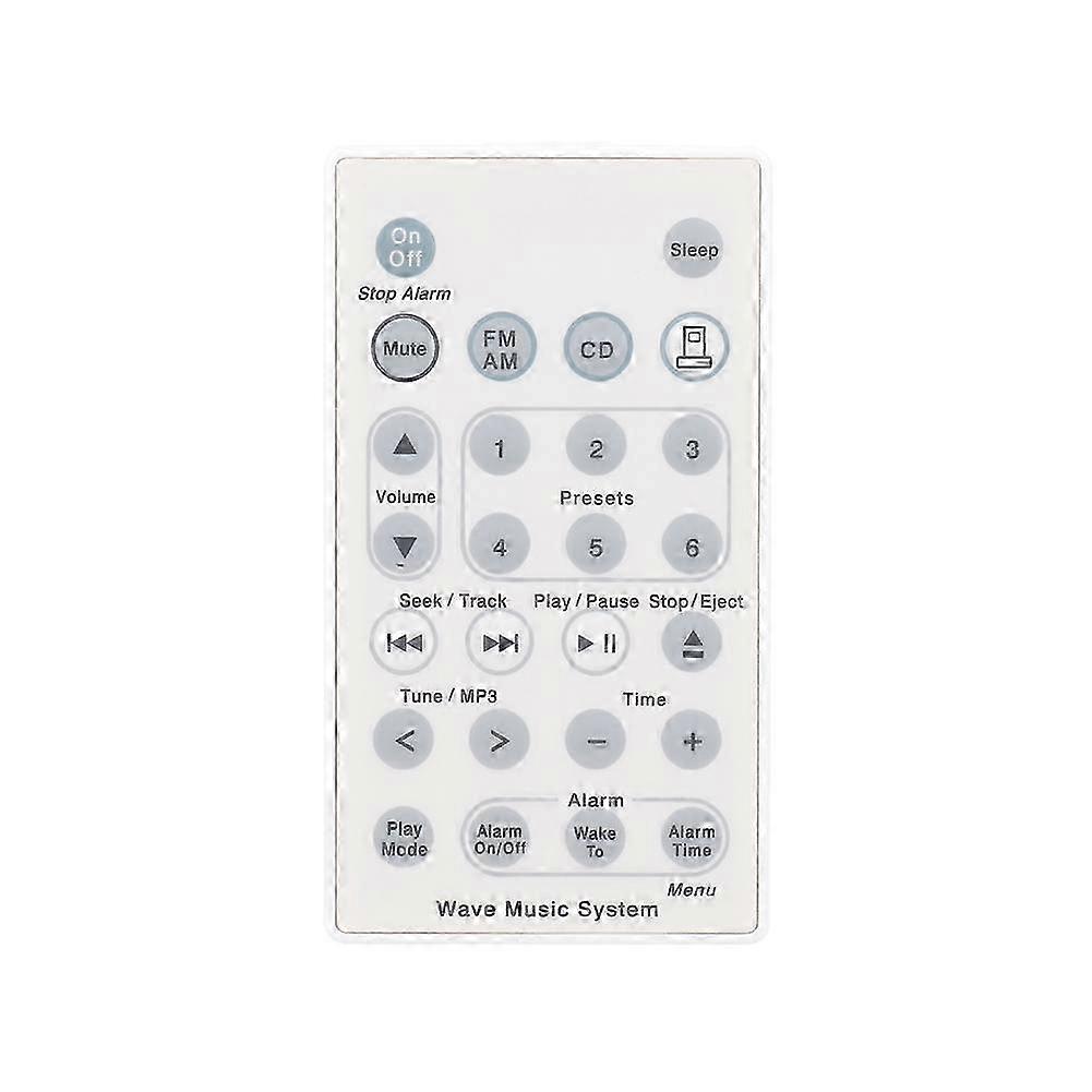 ABS Remote Control Replacement Controller for B1 Wave Music Multidisc Player System (White)