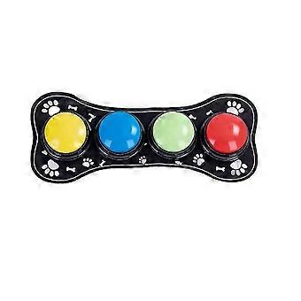 4PCS Dog Button Dog Communication Buttons with Nonslip Mat Voice Recording Button for Pet Training Pet Toy Cat Dog