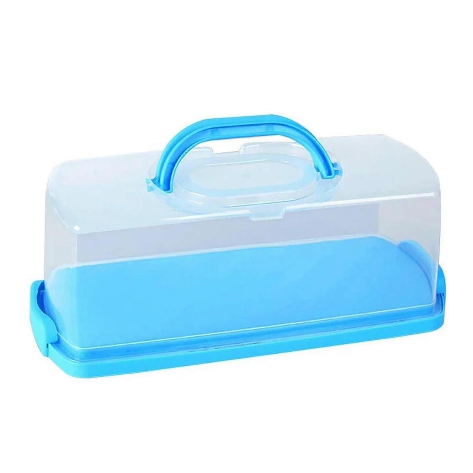 Bread Storage Container with Handle Keeps Bread Fresh Plastic Rectangular Loaf Cake Storage Box 26-27