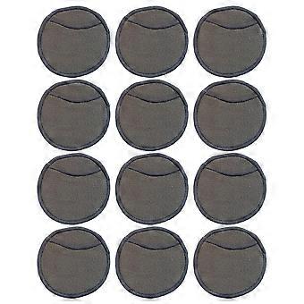 Facial Makeup Remover Bamboo Fiber Pads for Face Washing 12Pcs Dark Grey Set