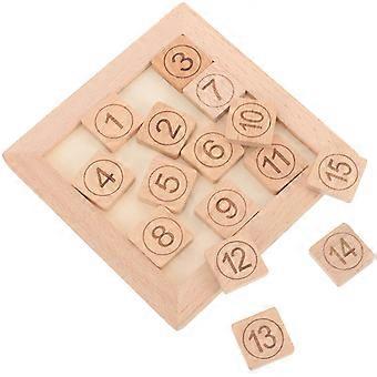 Slide Number Puzzle Toy Wooden Number Cognition Toy Kids Educational Toy