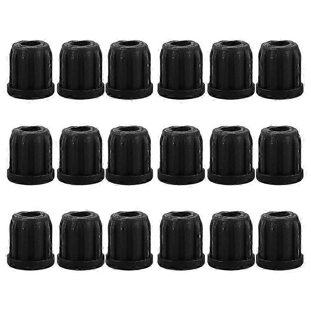 30pcs Caster Socket Sleeve Round Inserts Plastic Caster Stem Socket Inserts Caps Furniture Protector Replacement Cover