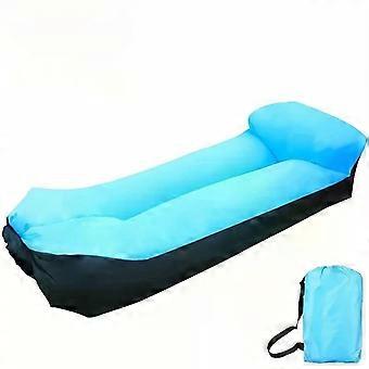 Portable Inflatable Lounge Chair with Pillow - Waterproof Sofa compatible with Camping, Beach & Festivals - Easy Setup with Bag